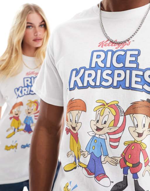 Camiseta blanca unisex con estampado con licencia de Rice Krispies de Kellogg's de ASOS DESIGN , 3 de 4