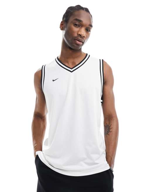 Camiseta blanca unisex de punto DNA Dri-FIT de Nike Basketball