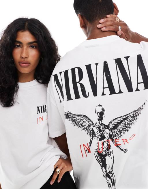 Camiseta nirvana blanca online