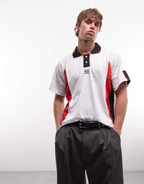 Camiseta blanca y negra de estilo futbolero de Umbro - view 1
