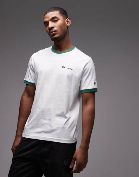 Camiseta blanca y verde con ribetes de Champion - view 1