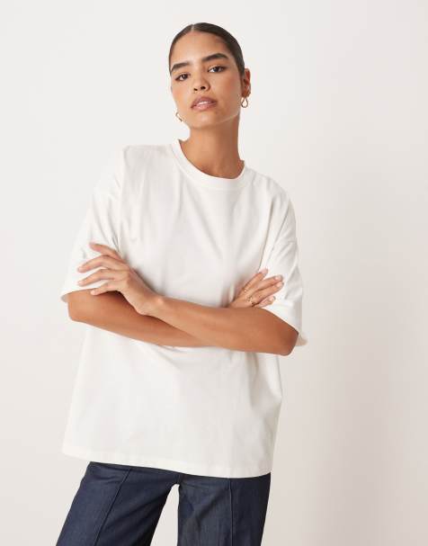 Camiseta blanco color crema de tejido grueso de algodón ASOS DESIGN - view 1