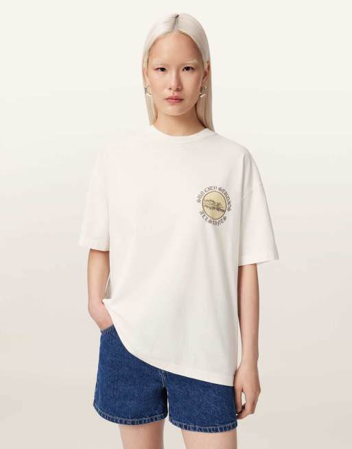 Camiseta blanco garza Sun City Etta de AllSaints, 3 de 6