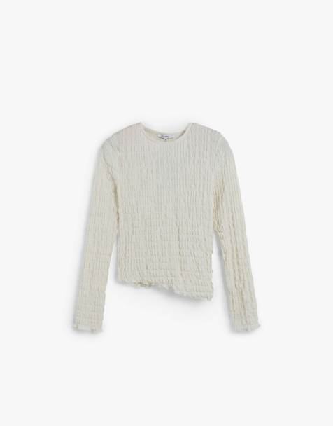 Camiseta blanco hueso con acabado efecto rugoso de Scalpers - view 1