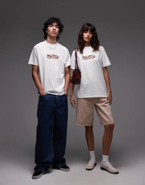 Camiseta blanco hueso con estampado gráfico del logo en la parte central del pecho No Dice de Vans - view 1