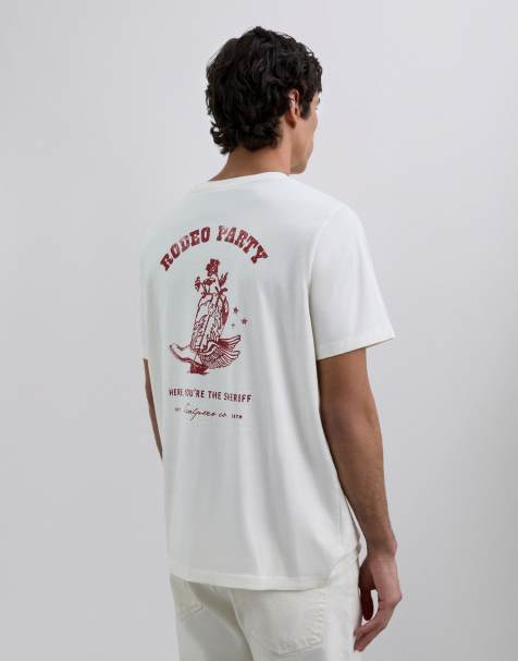 Camiseta blanco hueso con estampado "Rodeo party" de Scalpers - view 1