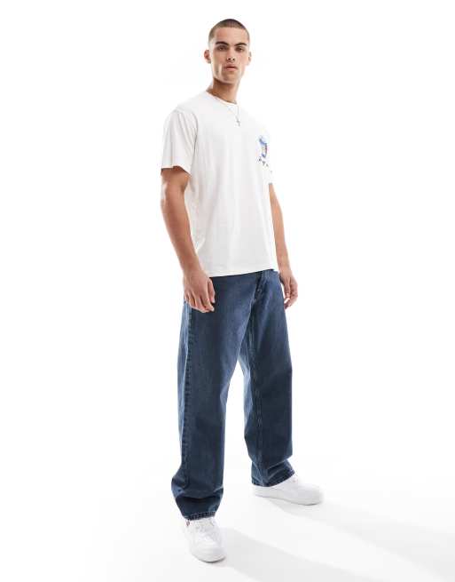 Camiseta blanco hueso con estampado trasero de palomitas de Tommy Jeans, 3 de 4