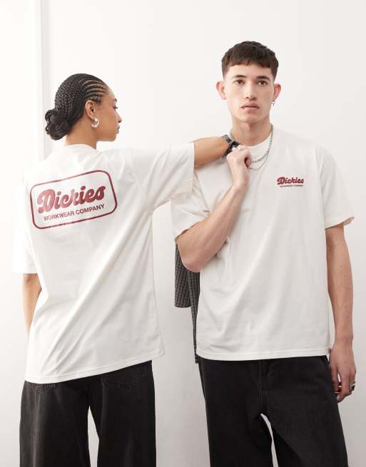 Dickies Lewistown back print logo t-shirt in off white
