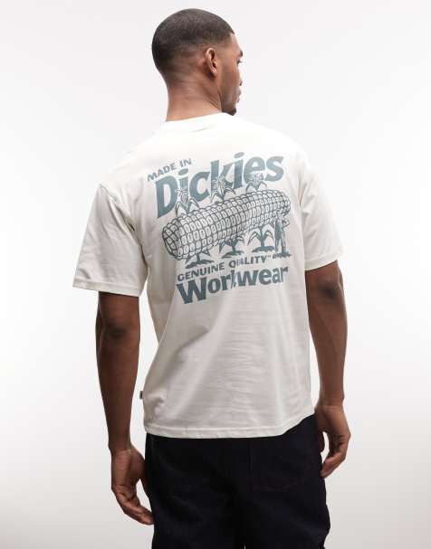 Camiseta blanco hueso con estampado trasero Plainfield exclusiva en ASOS de Dickies - view 1