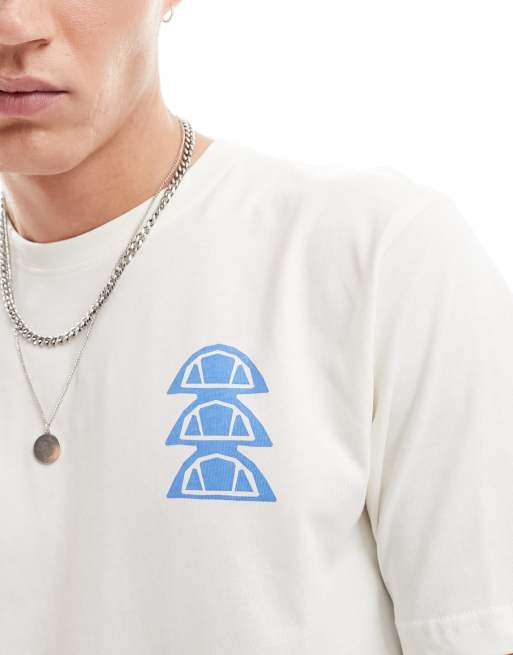Camiseta blanco hueso con logo estampado en la espalda Tresto de ellesse, 4 de 4