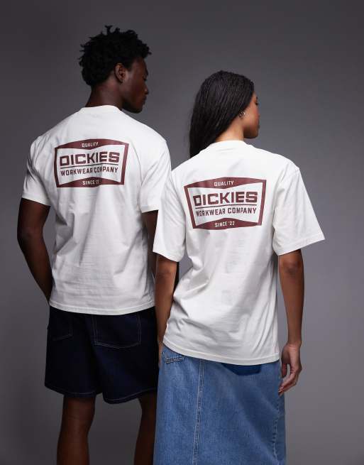 Camiseta blanco hueso con logo grande estampado en la espalda Bolivar de Dickies, 3 de 4