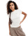 Camiseta blanco hueso de corte slim de canalé de PUMA Classics