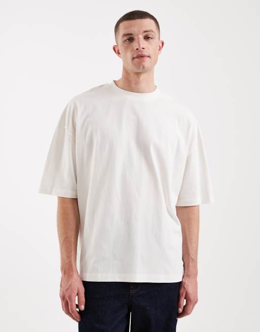 Camiseta blanco hueso extragrande con gráfico de café de ASOS DESIGN, 3 de 5