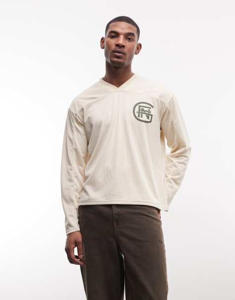 Camiseta blanco hueso extragrande de manga larga con diseño de hockey de Good For Nothing - view 1