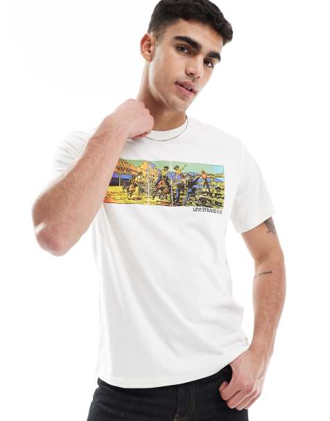 Camiseta blanco hueso holgada con estampado de rodeo Archive de Levi's - view 1
