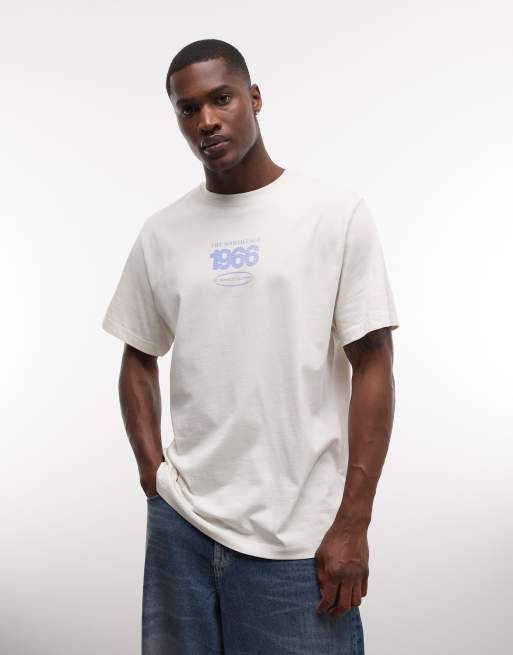 Camiseta blanco hueso holgada con estampado en la espalda Track de The North Face, 5 de 5