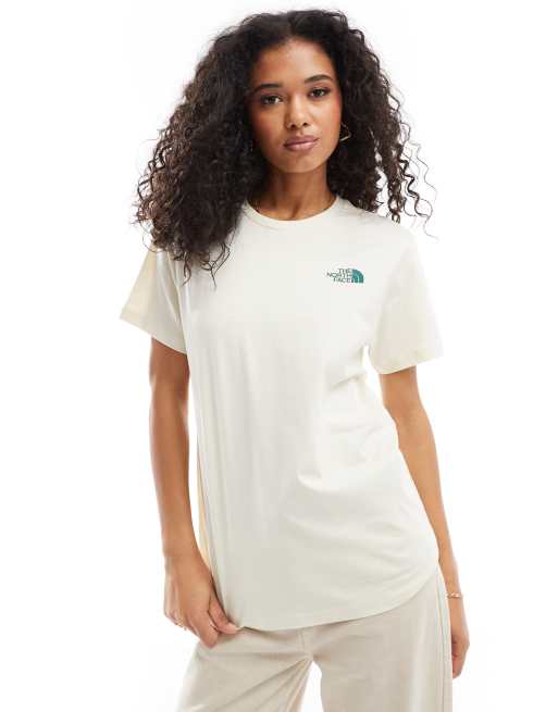 Camiseta blanco hueso holgada con estampado trasero Redbox de The North Face, 2 de 4