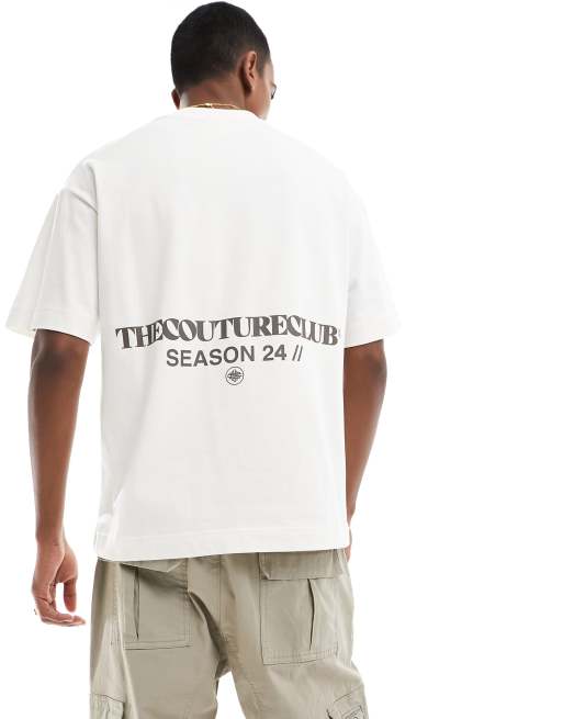 Camiseta blanco hueso holgada de The Couture Club