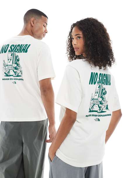 Camiseta blanco hueso unisex con estampado en la espalda No Signal de The North Face - view 1