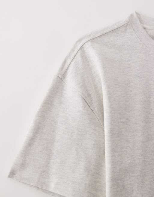 Camiseta blanco jaspeado extragrande de tejido grueso de ASOS COLLECTIVE, 7 de 7
