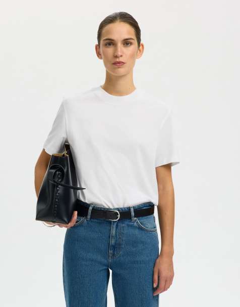 Camiseta blanco luminoso de Selected - view 1