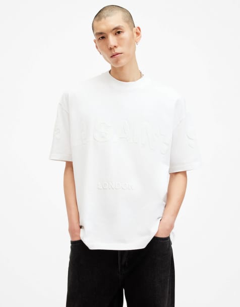 Camiseta blanco óptico de manga corta con cuello redondo Biggy de AllSaints - view 1