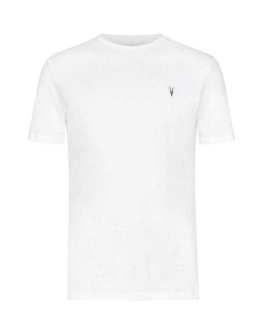 Camiseta blanco óptico de manga corta con cuello redondo Brace de AllSaints, 2 de 6