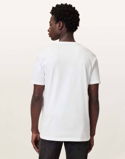 Camiseta blanco óptico de manga corta con cuello redondo Brace de AllSaints, 3 de 6