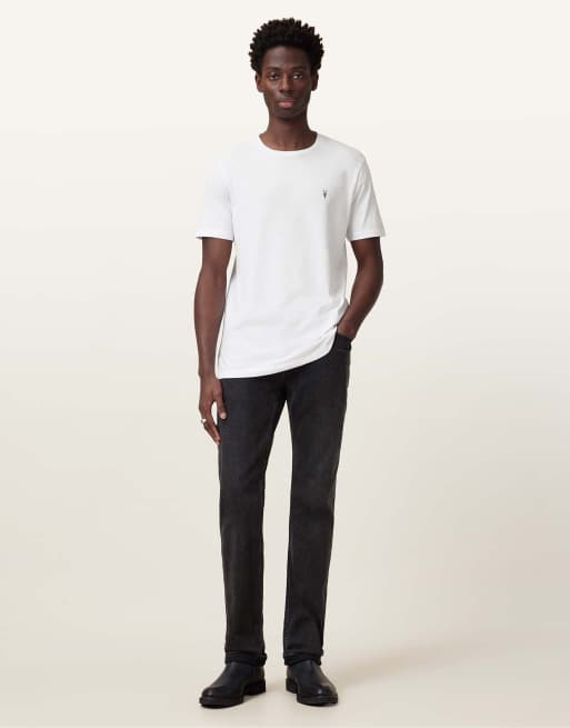 Camiseta blanco óptico de manga corta con cuello redondo Brace de AllSaints, 6 de 6
