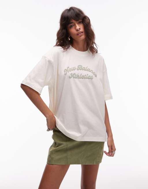 Camiseta blanco permafrost Linear Heritage de New Balance