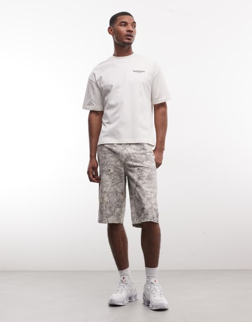 Camiseta blanco tiza con logo y estampado de billar en la espalda de Faded Store, 2 de 5