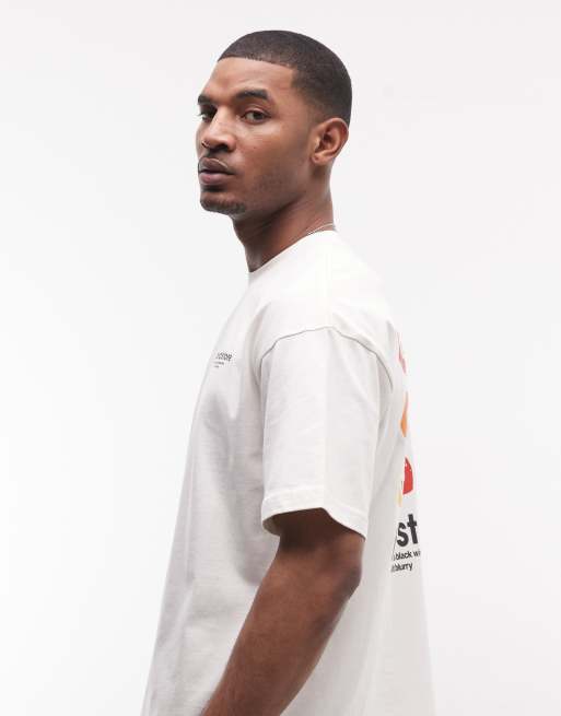 Camiseta blanco tiza con logo y estampado de billar en la espalda de Faded Store, 5 de 5