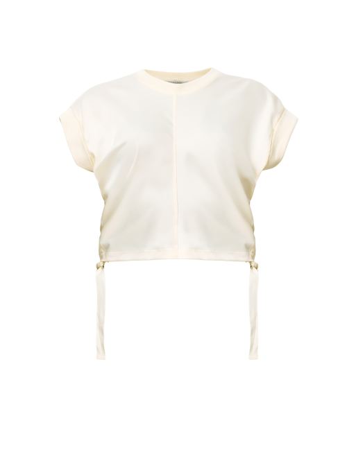 Camiseta blanco tofu de satén Mira de AllSaints, 2 de 6