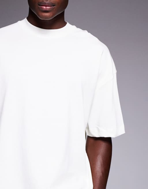 Camiseta blanco vintage extragrande con estampado trasero de algodón grueso con acabado de secado rápido Icon de 4505, 5 de 5
