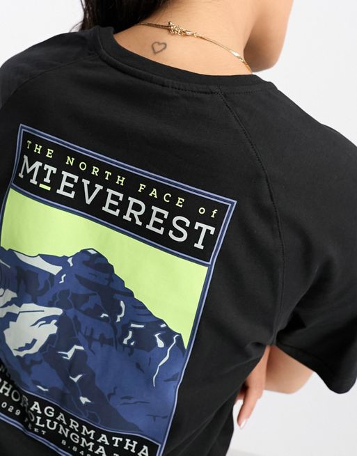 Camiseta boyfriend negra con estampado en la espalda Faces Everest de The  North Face