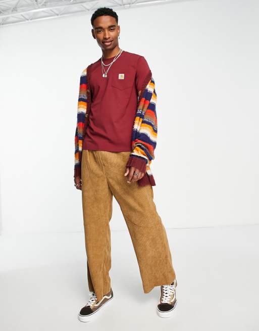Camiseta burdeos con bolsillo de Carhartt WIP, 2 de 4