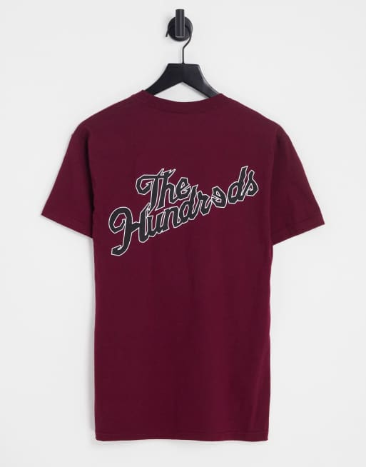 Camiseta burdeos con estampado en la espalda Stimulant Slant de The Hundreds