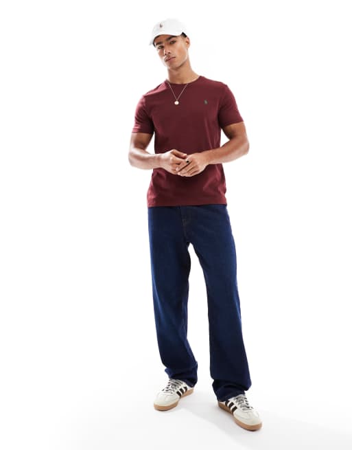 Camiseta burdeos con logo de icono de Polo Ralph Lauren, 2 de 4