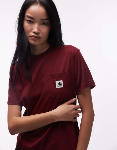 Camiseta burdeos de manga corta con bolsillo de Carhartt WIP - view 1
