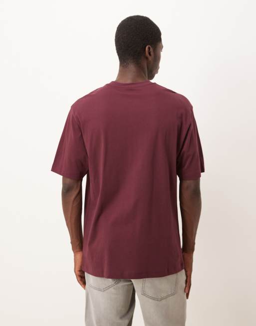 Camiseta burdeos holgada con detalle estampado de ASOS DESIGN, 3 de 5