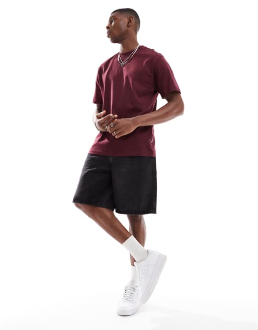Camiseta burdeos holgada de ONLY & SONS, 3 de 4