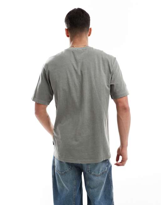 Camiseta caqui con diseño desgastado de ONLY & SONS, 2 de 4