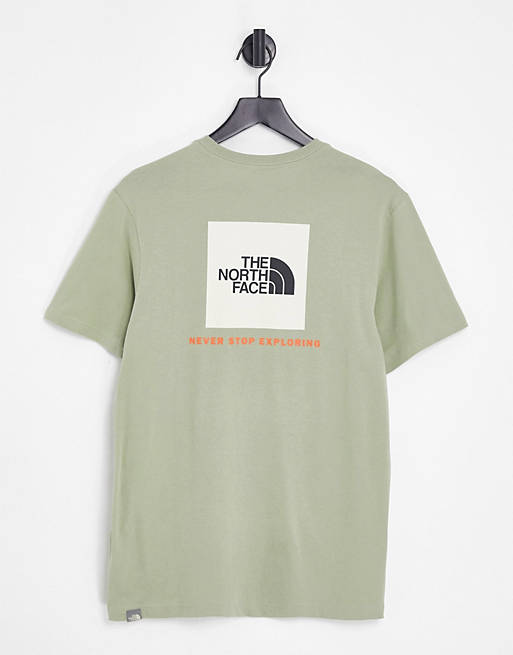 Hombre Other | Camiseta caqui con estampado en la espalda Red Box exclusiva en ASOS de The North Face - GL88512