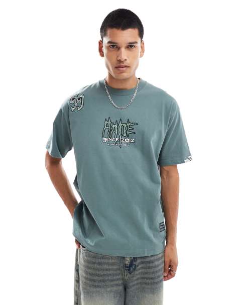 Camiseta caqui con logo Hiphop de AAPE BY A BATHING APE® - view 1