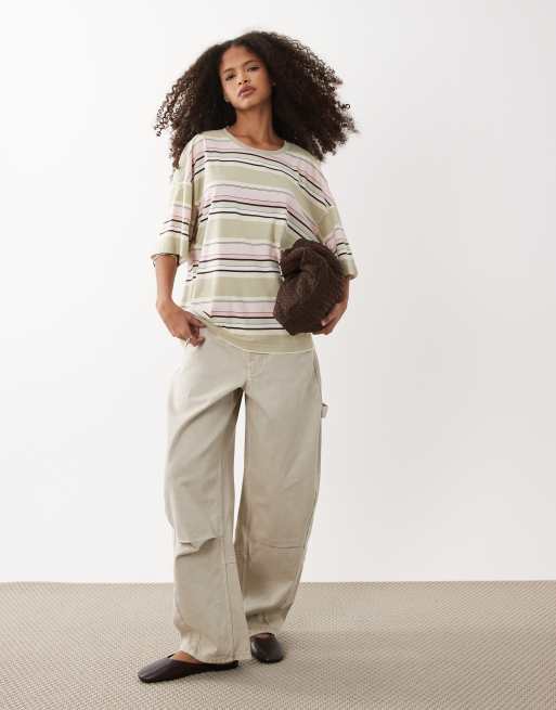Camiseta caqui extragrande de ARKET, 2 de 4