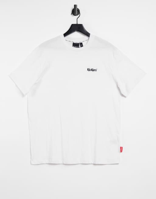 Camiseta clásica blanca con logo pequeño de Kickers