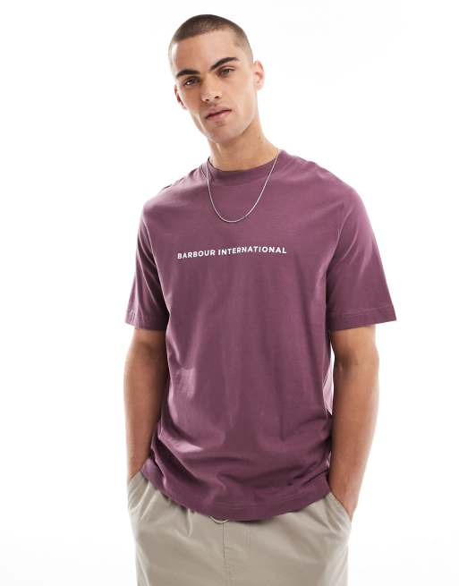 Camiseta color arándano Motored de Barbour International