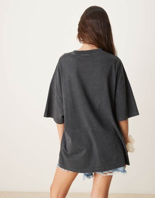 Camiseta color carbón lavado extragrande con estampado gráfico de tigres de ASOS DESIGN, 3 de 4