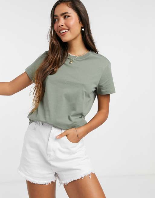 Camiseta color cerceta con cuello redondo de algodón Ultimate de ASOS DESIGN - MGREEN