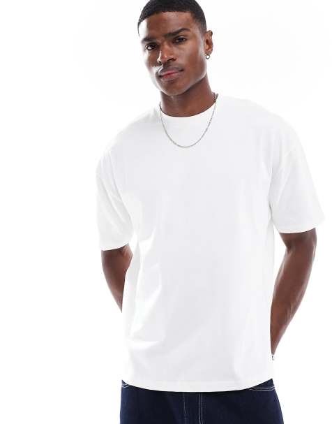 Camiseta color crema básica holgada de ASOS DESIGN - view 1